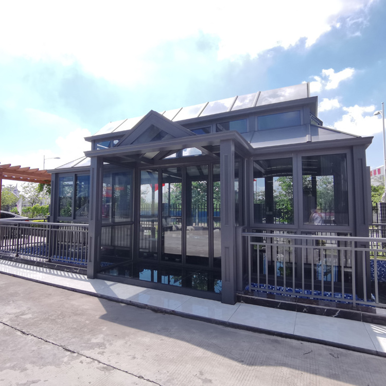 Four seasons glass house patio enclosure aluminium sunrooms gazebo glass garden greenhouse aluminum glass sunroom