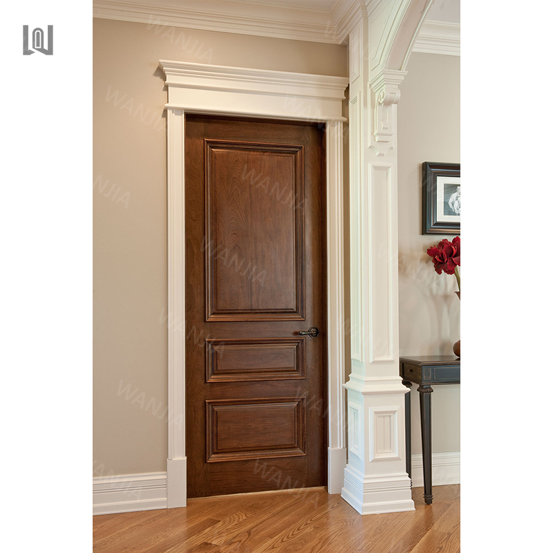 Factory wholesale American standard bedroom interior wood door customized room slab door solid wood door