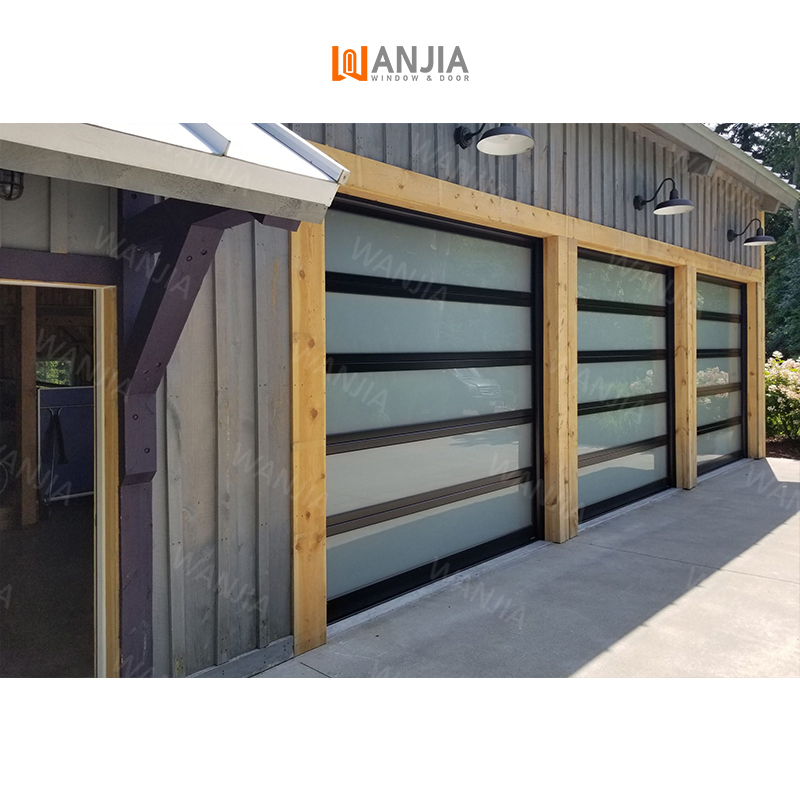 16x8 Customized Smart Automatic Sectional Insulated Garage Door Garage Tilt Up Rolling Door Aluminum Glass Garage Door