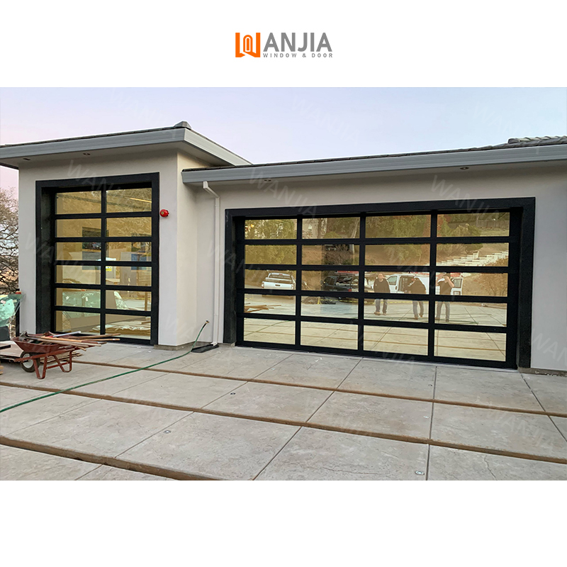 16x8 Customized Smart Automatic Sectional Insulated Garage Door Garage Tilt Up Rolling Door Aluminum Glass Garage Door