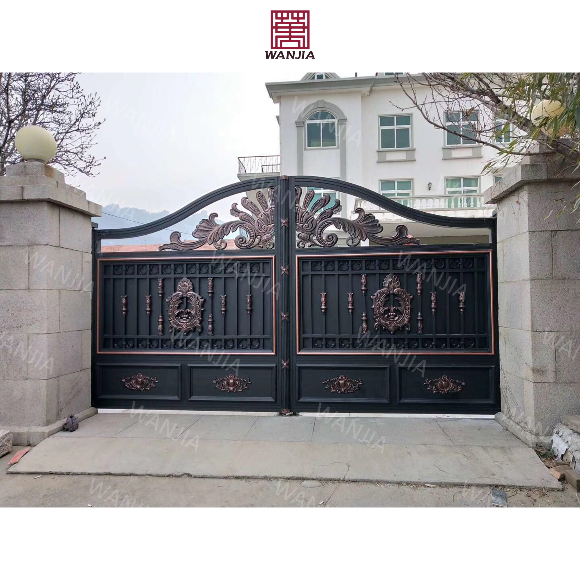 Main Doorr Iron Gate Design Outdoor Metal Gate Driveway Metal Main Door Exterior Entrance Gate Wrought Iron Door For Home