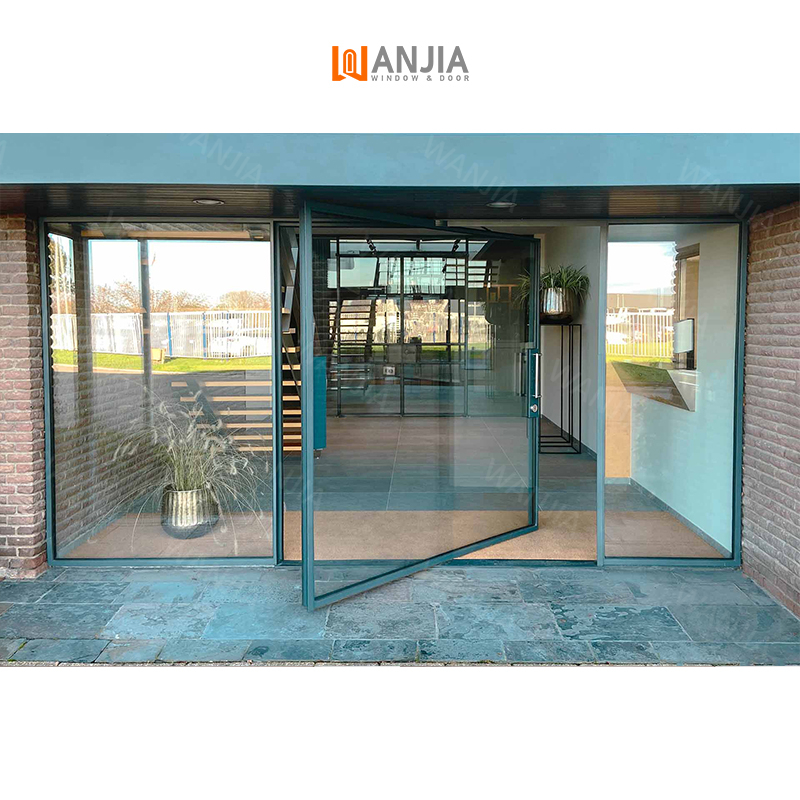 Factory Direct Sales Customized Exterior Entry Glass Pivot Door Front Entry Aluminium Pivot Door Modern Pivot Doors