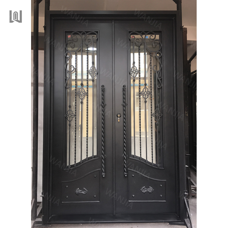 Manufacturers suppliers decorative double front entry doors exterior front iron door main french wrought iron doors