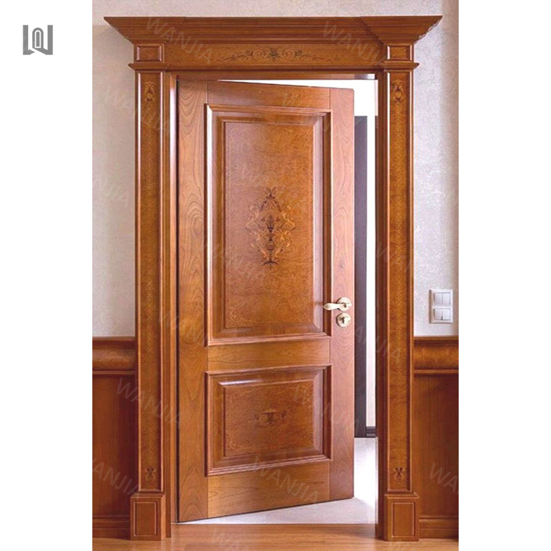 Factory wholesale American standard bedroom interior wood door customized room slab door solid wood door