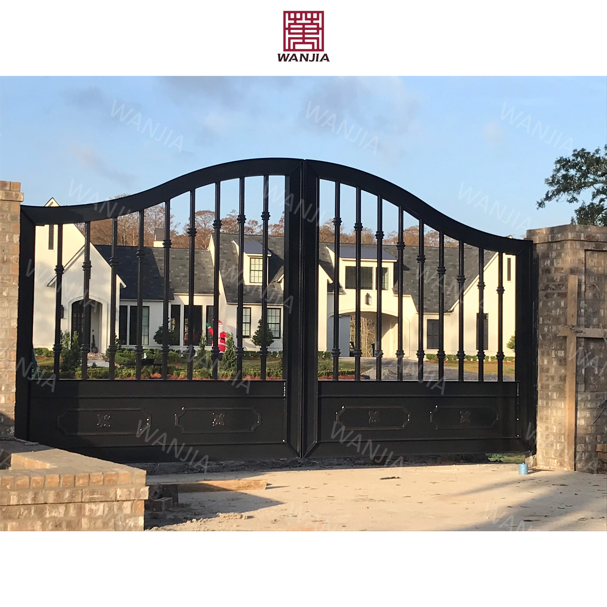 Main Doorr Iron Gate Design Outdoor Metal Gate Driveway Metal Main Door Exterior Entrance Gate Wrought Iron Door For Home