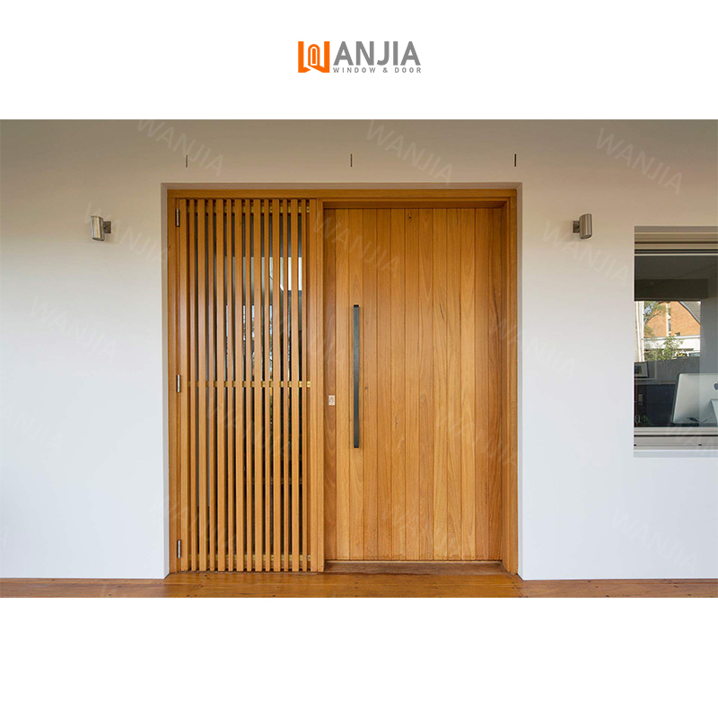 Fast delivery modern wooden pivot exterior door glass pivot door modern wooden exterior doors