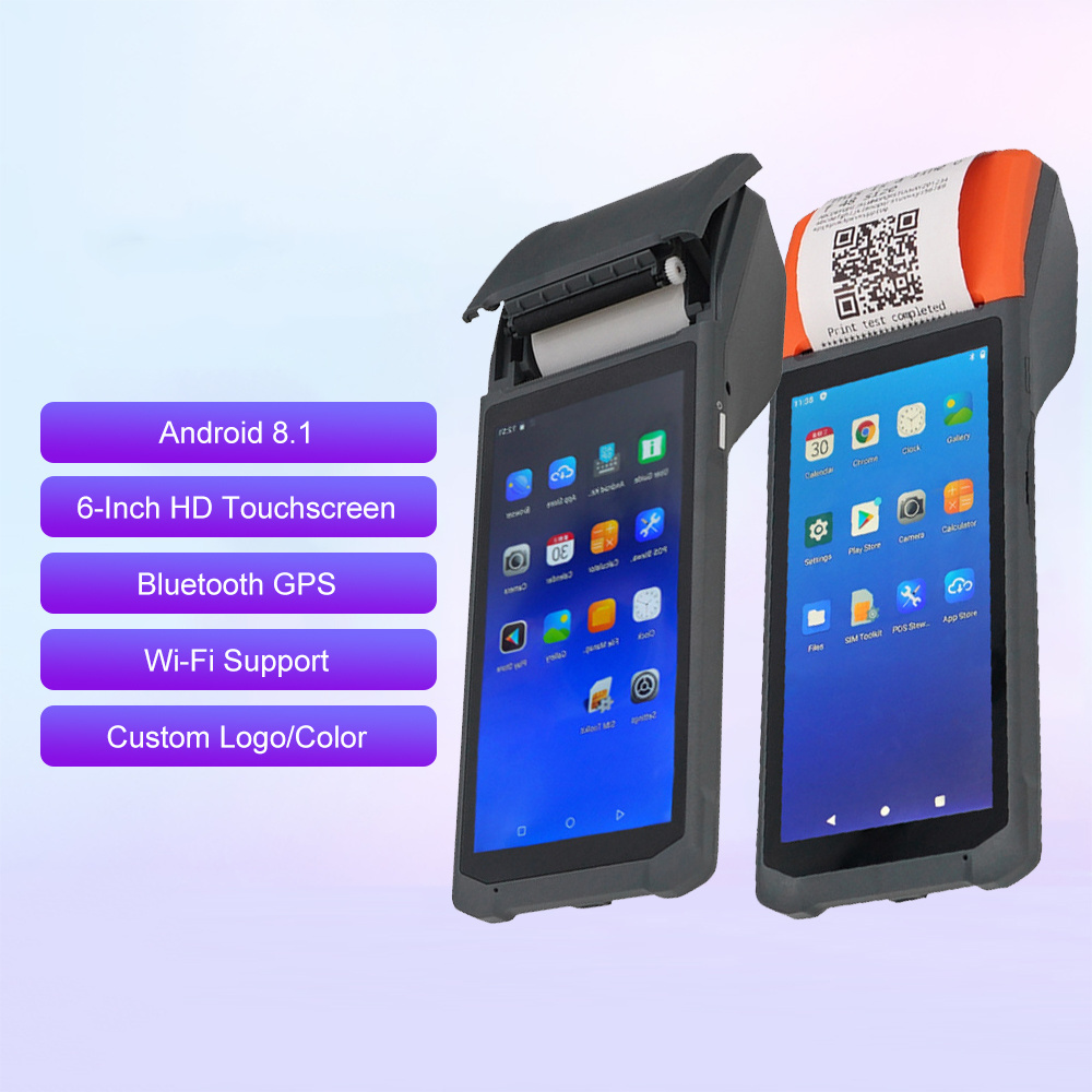 6.0 Inch 4-Core Billing Touch Screen Android 11 Scanner Payment Cash Register Portable Handheld Pos Terminal Mobile Machine