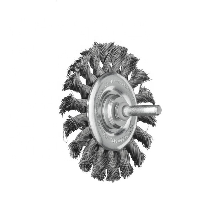 3 Inch Knotted Wire Twisted Wheel Brush for Polishing Cleaning Removing Paint Rust Corrosion