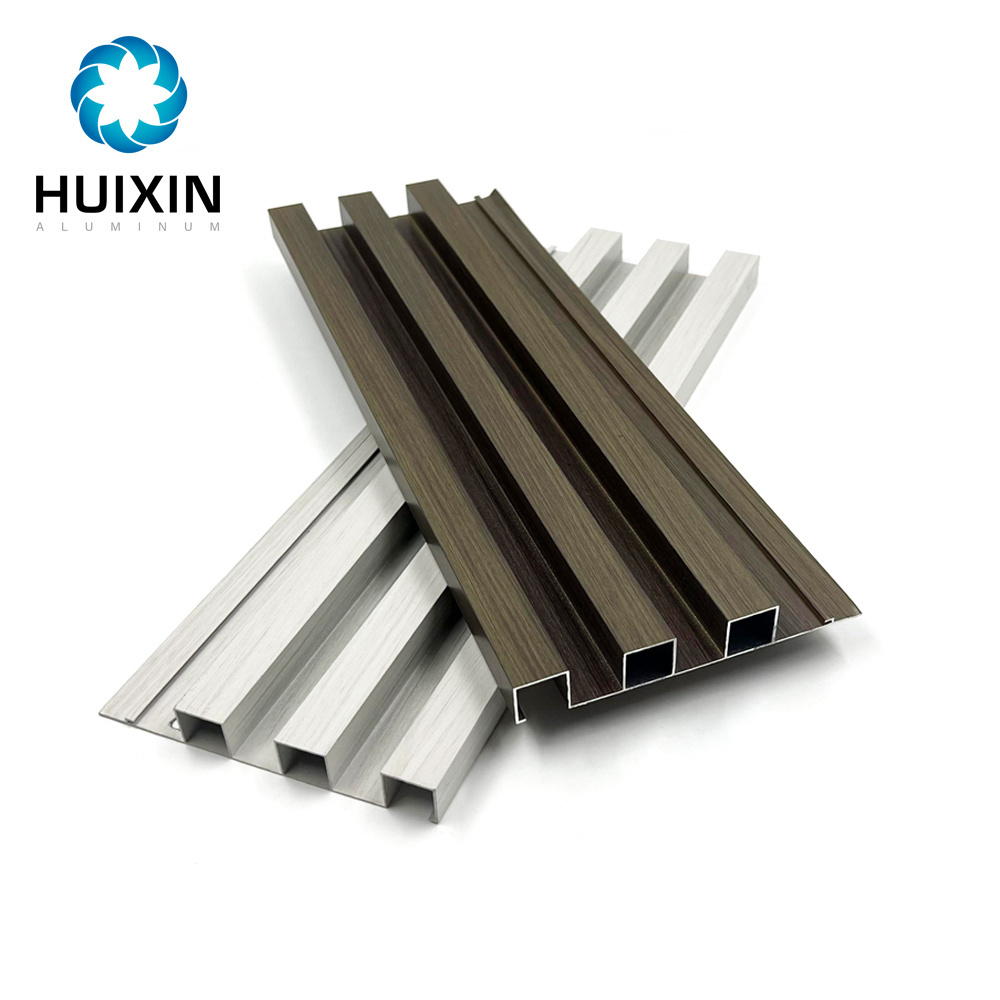 Interior Timber Aluminium Battens for Corrugated Curtain Wall Panel