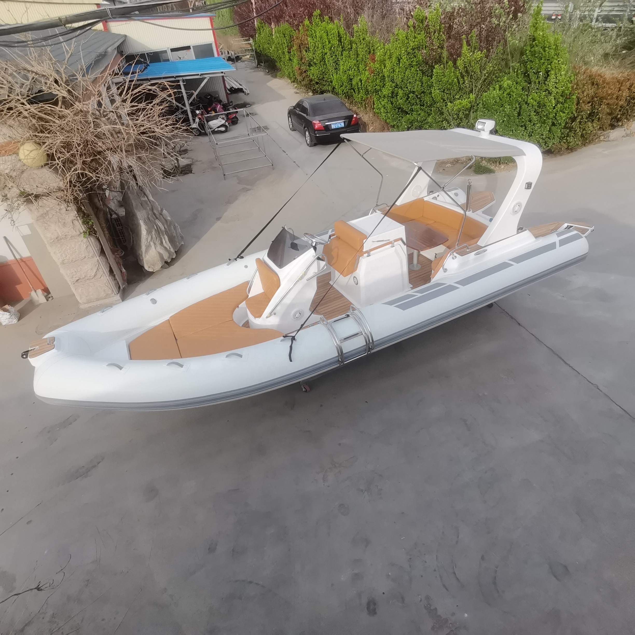 Hypalon Sport Cabin Cruiser Rigid Passenger Fiberglass Hull Floor Hovercraft Canoe Rib Boat