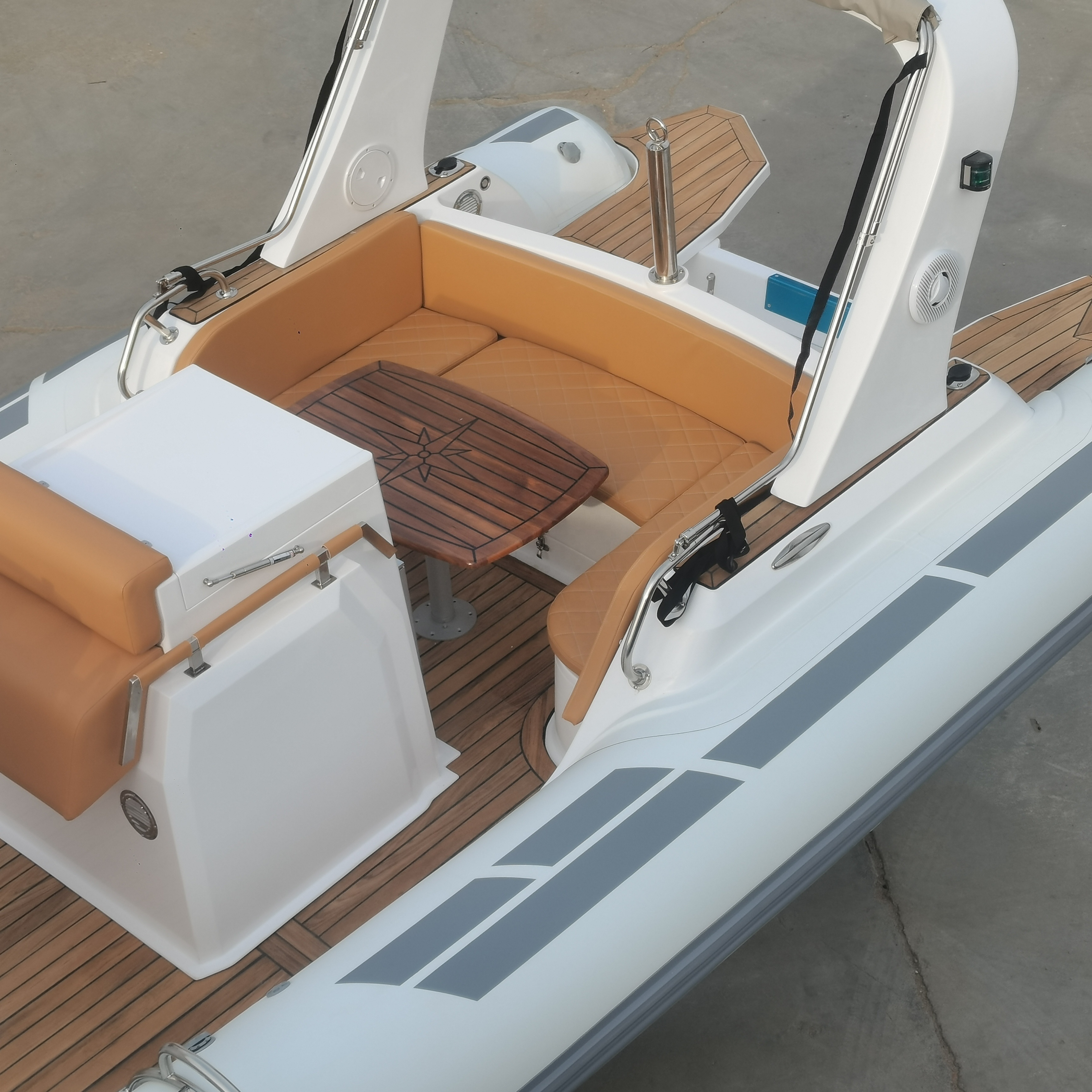 Hypalon Sport Cabin Cruiser Rigid Passenger Fiberglass Hull Floor Hovercraft Canoe Rib Boat