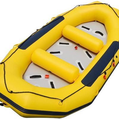 1.2mm PVC 13ft Inflatable River Raft 6 Person White Water Rescue Raft Floating