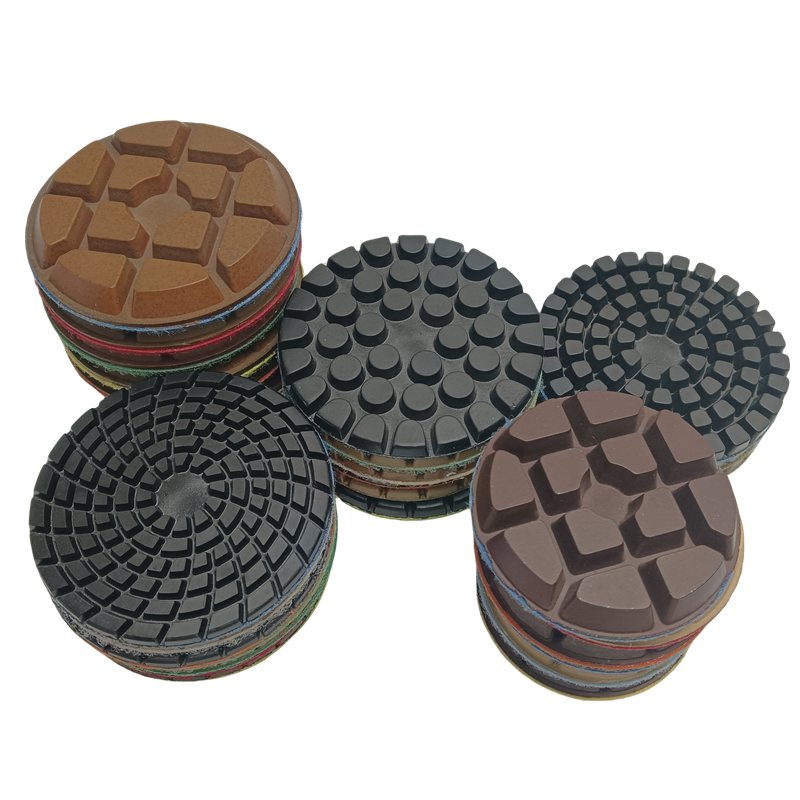 4 Inch Diamond Abrasive 100mm Resin Wet Polishing Pad Marble Terrazzo Concrete Polishing Pad