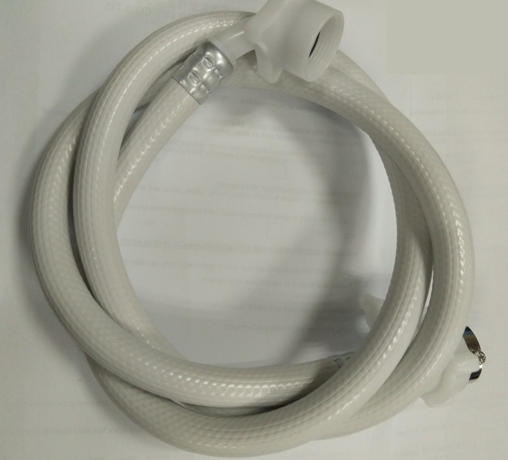 Washing machine anti-explosion inlet flexible pipe plastic hose water inlet extension pipe with white connector