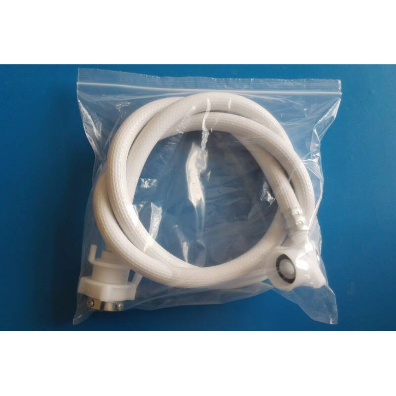 Washing machine anti-explosion inlet flexible pipe plastic hose water inlet extension pipe with white connector