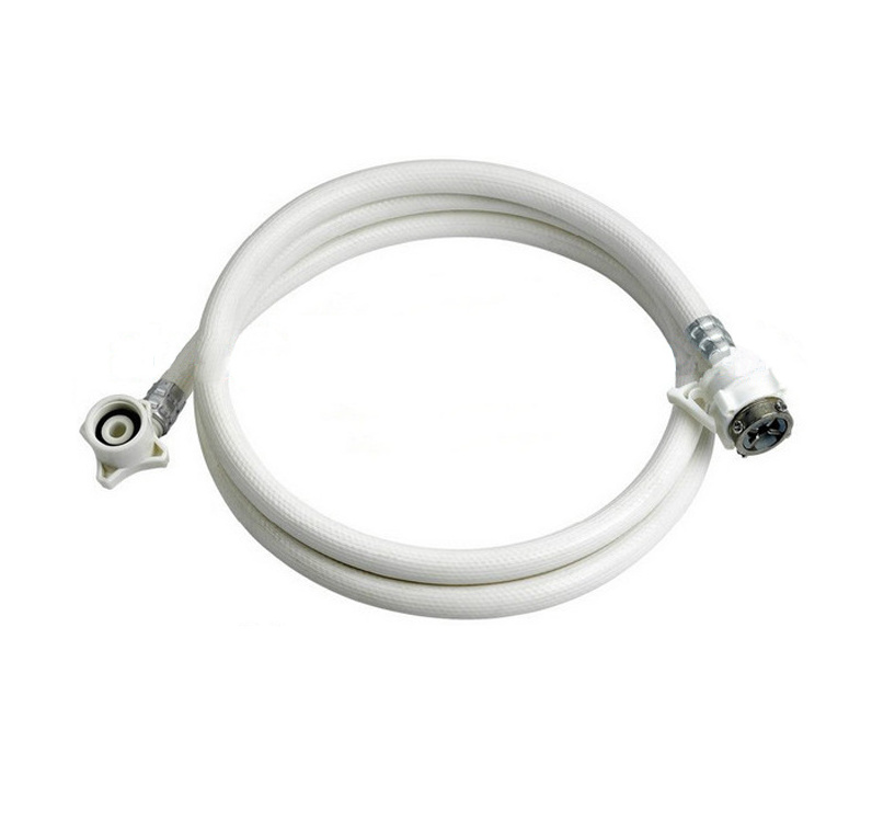 Washing machine anti-explosion inlet flexible pipe plastic hose water inlet extension pipe with white connector