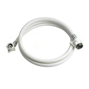 Washing machine anti-explosion inlet flexible pipe plastic hose water inlet extension pipe with white connector