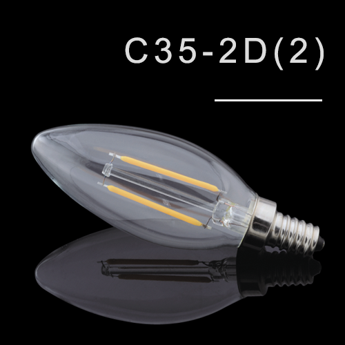 C35-2D(2) LED Filament Bulb E12 E14 BD15 LED Light Bulb