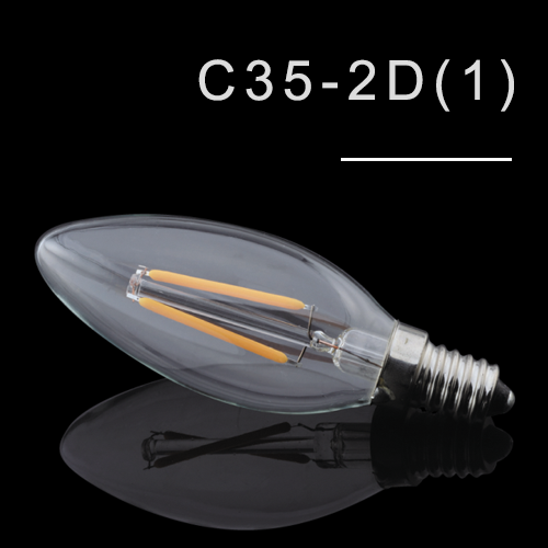 C35-2D(2) LED Filament Bulb E12 E14 BD15 LED Light Bulb