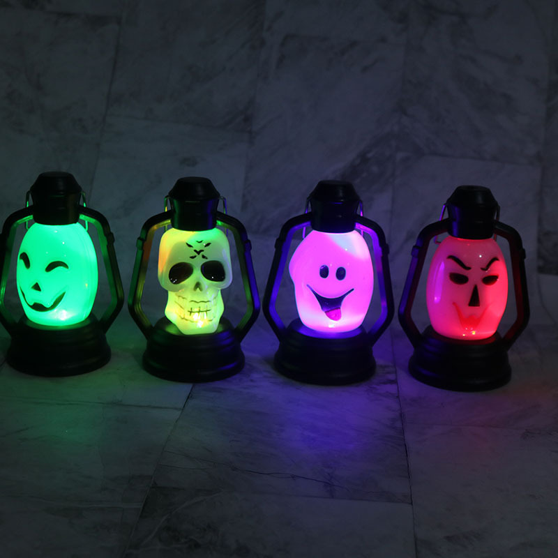 Halloween Ghost LED Flame Candle KTV Bar Nightlight Horse Lantern for Parties and Birthdays Window Shooting Props