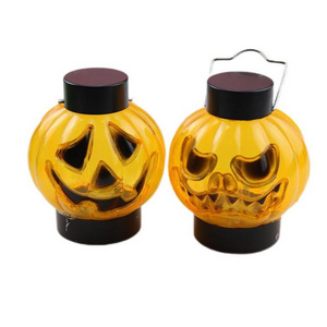 Led portable grimace pumpkin lantern portable mini lantern candle light funny grimace halloween decoration electronic candle