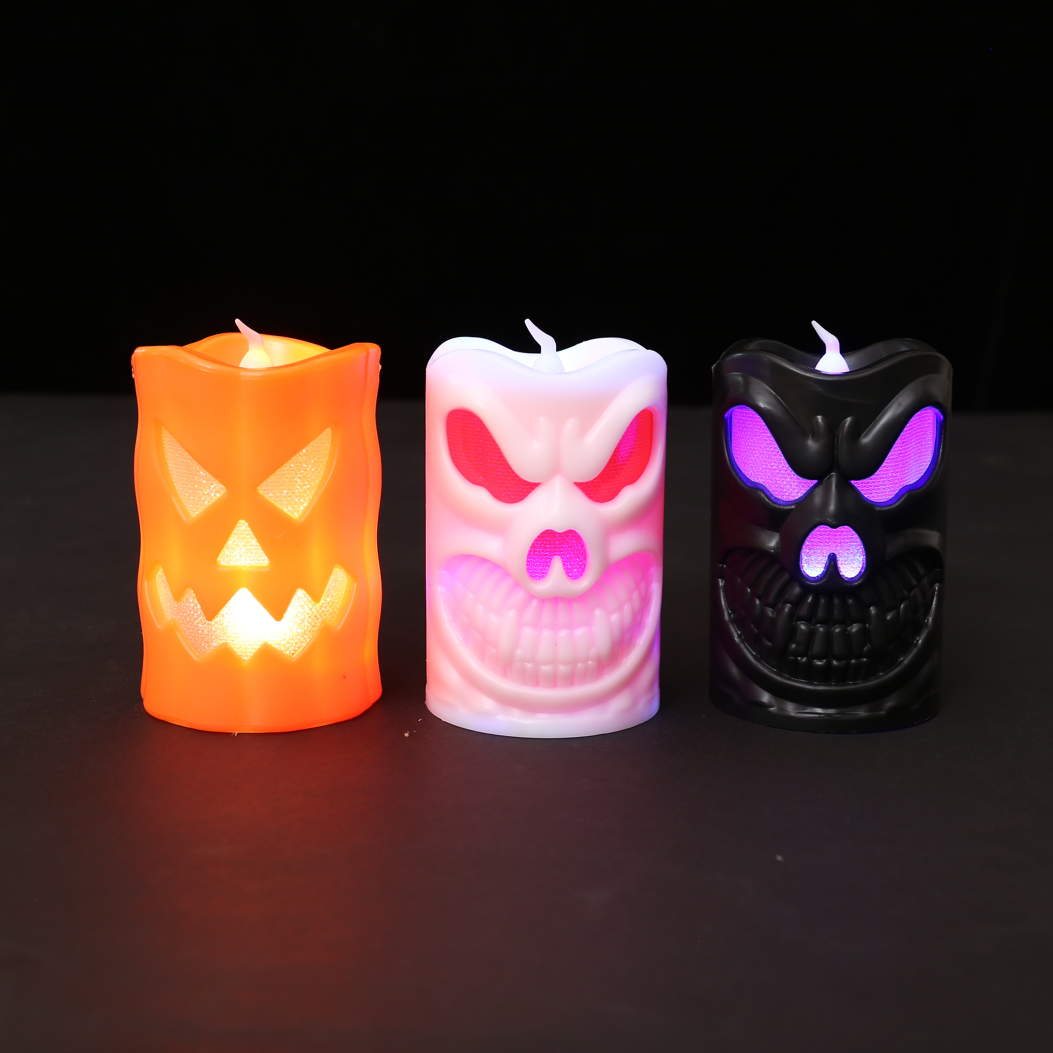 Halloween Horror LED Spider Glow Candle Pumpkin Candlestick Light for Home Decorations and Holiday Props Elegant Pumpkin Lamp