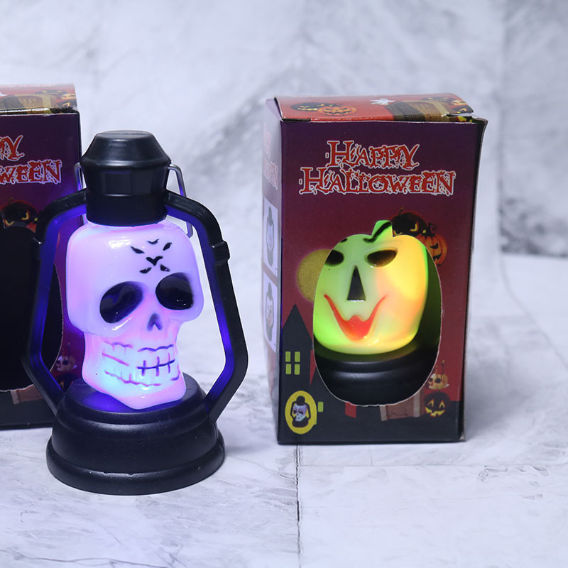 Halloween Ghost LED Flame Candle KTV Bar Nightlight Horse Lantern for Parties and Birthdays Window Shooting Props