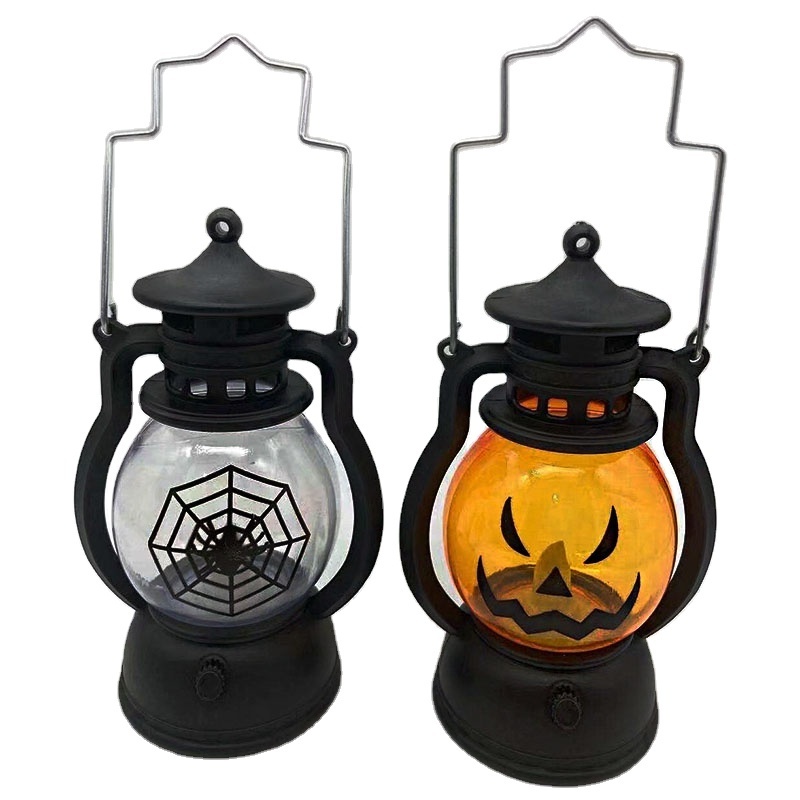 Halloween Decoration Led Pumpkin Lantern Children's Party Oil Lamp Portable  Pony Lantern Bar Party Atmosphere Props