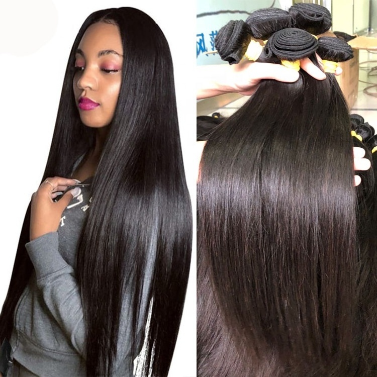 3pieces/Set Cuticle Aligned Human Hair Vendors Silky Straight Weave Raw Burmese Hair