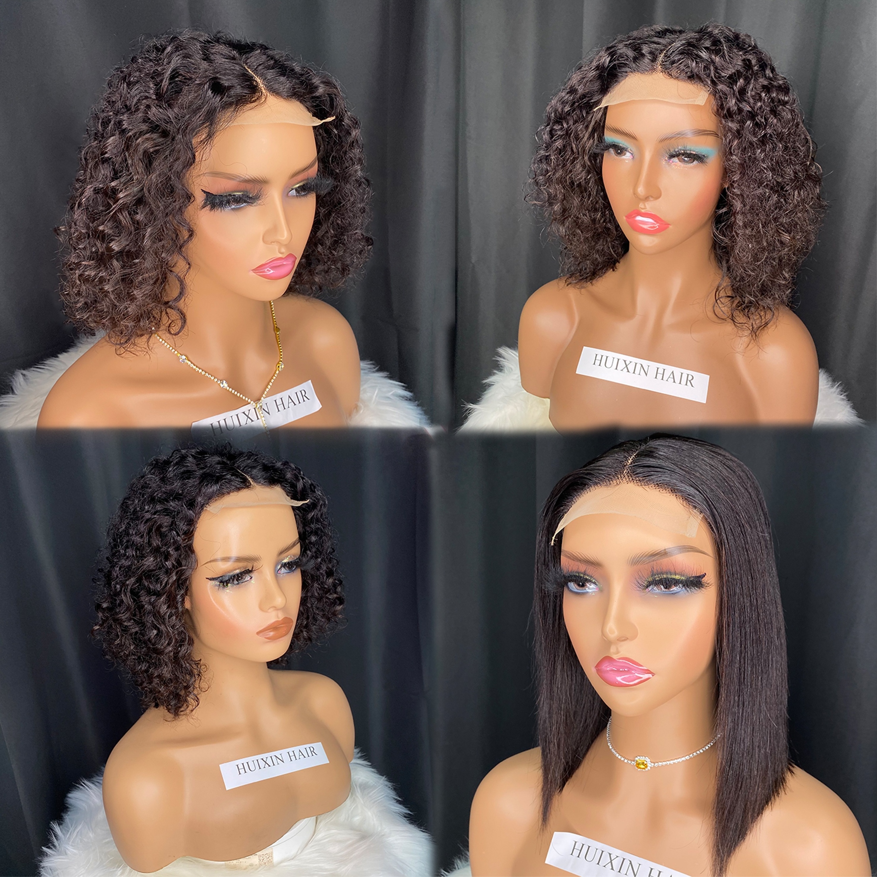 Unprocessed Wholesale Short Mink Virgin Raw Remy Indian Brazilian Silky Straight Human Hair Machine Make Wig