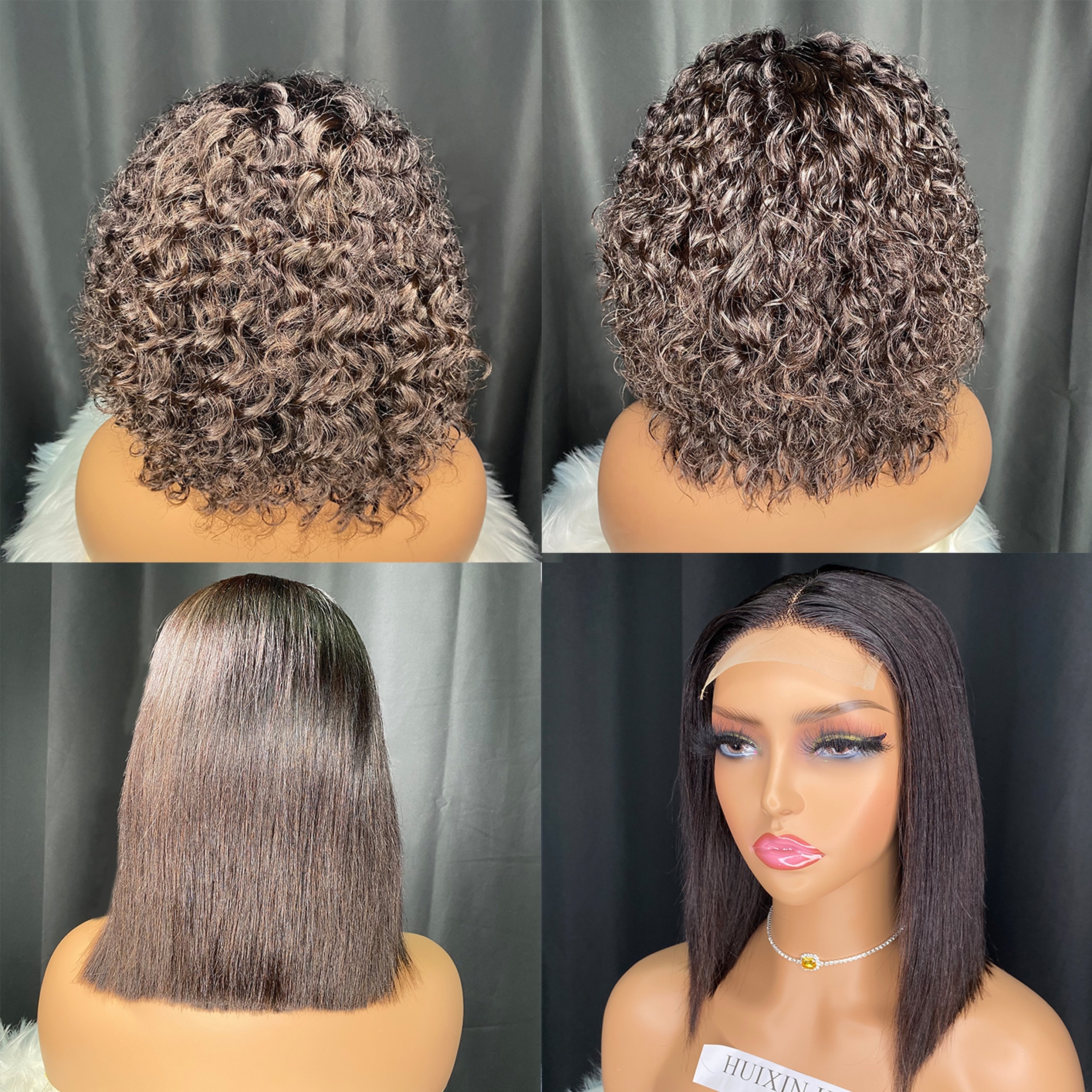 Unprocessed Wholesale Short Mink Virgin Raw Remy Indian Brazilian Silky Straight Human Hair Machine Make Wig