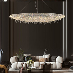 Factory wholesale post-modern K9 luxury crystal wedding chandelier island kitchen dining table hanging lights