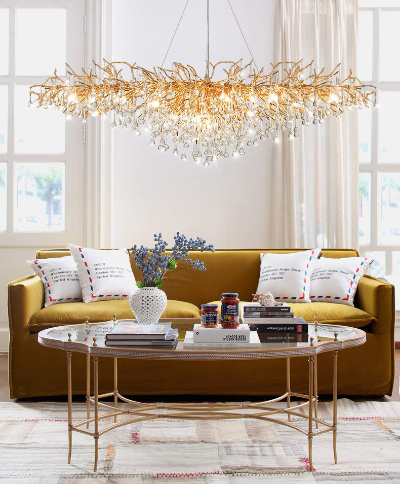 chandelier light modern pendant light chandeliers lamp luxury for restaurant gold raindrop crystal light fixtures