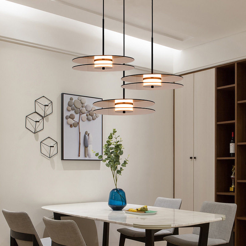 Glass Led Pendant Light Nordic Design Aluminum Modern Luminous Lamp Lighting Living Packing Room Pcs Hotel ROHS Color Support