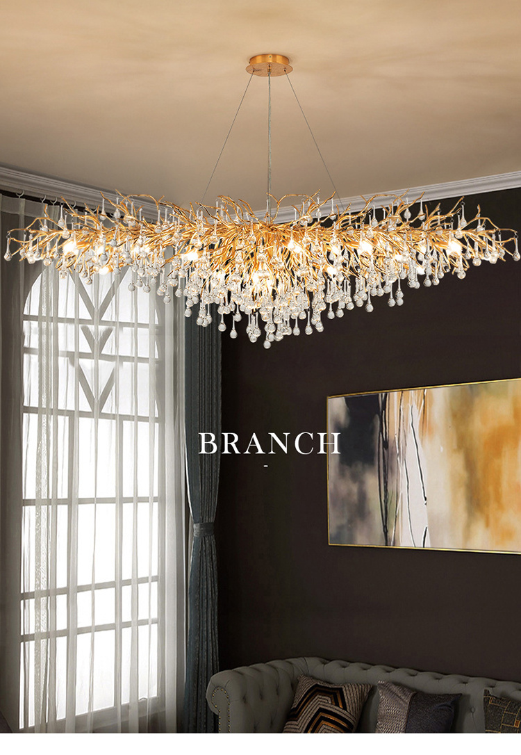 chandelier light modern pendant light chandeliers lamp luxury for restaurant gold raindrop crystal light fixtures