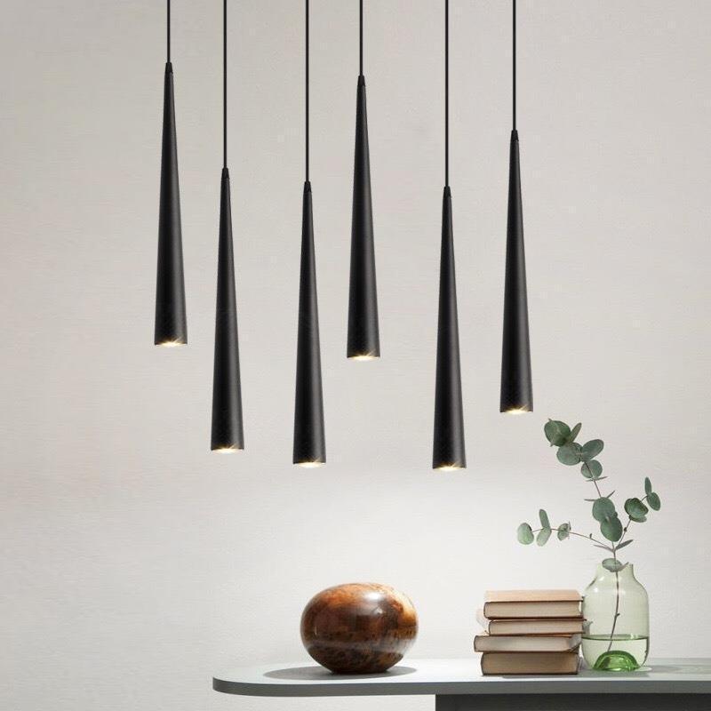 Modern Minimalist Small Chandelier Led Cylindrical Cone Spotlight Bar Dining Table Hallway Chandelier