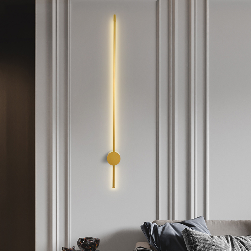 modern light fixtures gold black Simple lines indoor  porch LED lights wall lights for home