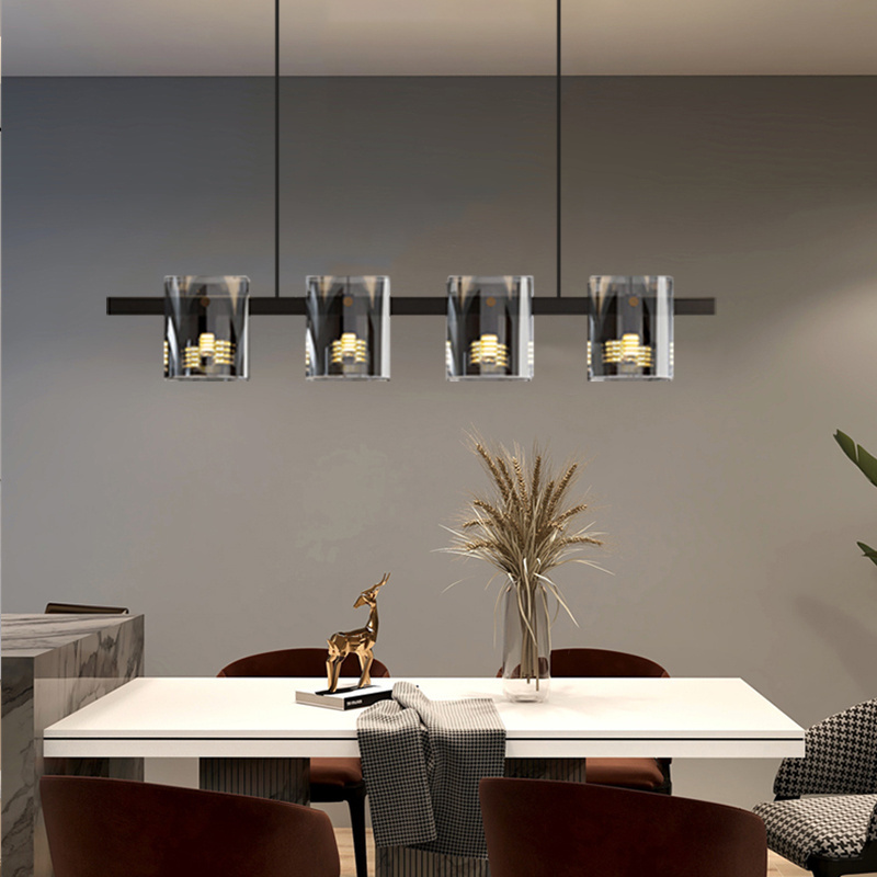 Modern chandelier designer home lamp dinning room bar G9 glass light decor long pendant light