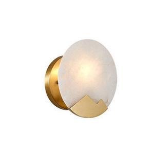 Iron golden round marble E14 interface wall lamp for bedside aisle corridor lamp lighting