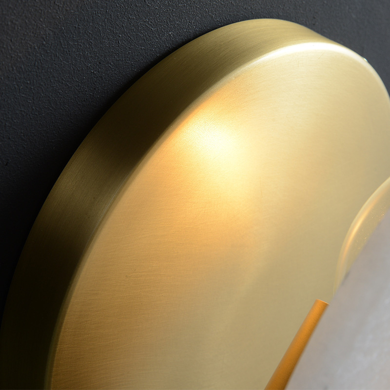 Iron golden round marble E14 interface wall lamp for bedside aisle corridor lamp lighting