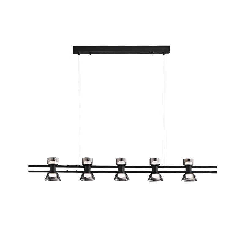 Simple Retro Black Glass Bar Table Lamp Designer chandelier New LED Pendant Lamp