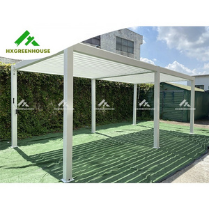 Garden Pavilion Aluminum Outdoor Extension Gazebo Skylight Electric Customized Cheap Pergola Automatic Retractable Roof Pergola