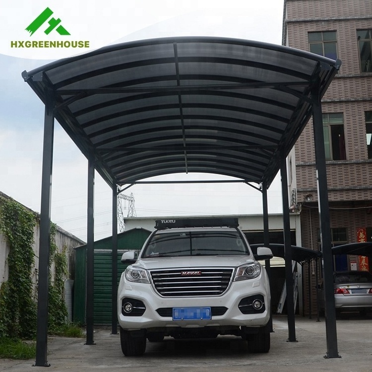 New Design Cheap Carports Garages with Polycarbonate Roof Car Garages Canopies Sheds Plastic Garages Metal Aluminium 1.2-1.8 Mm