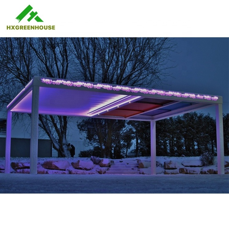 Wedding electrical gazebos pergolas garden metal roof outdoor aluminum cantilever gazebo