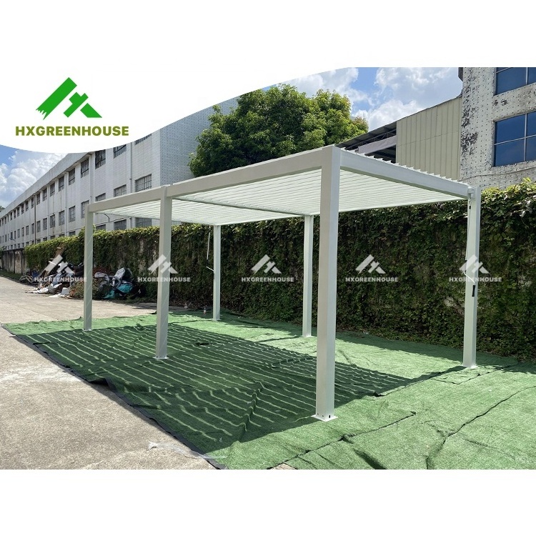 New Design Gazebo Outdoor Aluminum Sunscreen Patio Side Panel Sun Roof Aluminium Louver Pergola Gazebo 3x3 Pergola