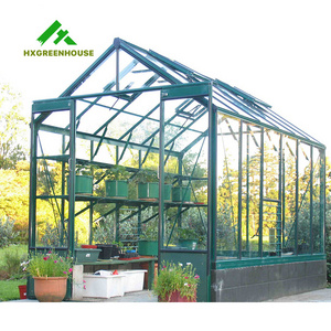 Royal innovative luxury elegant glazing plan tempered glass garden used greenhouse for sale