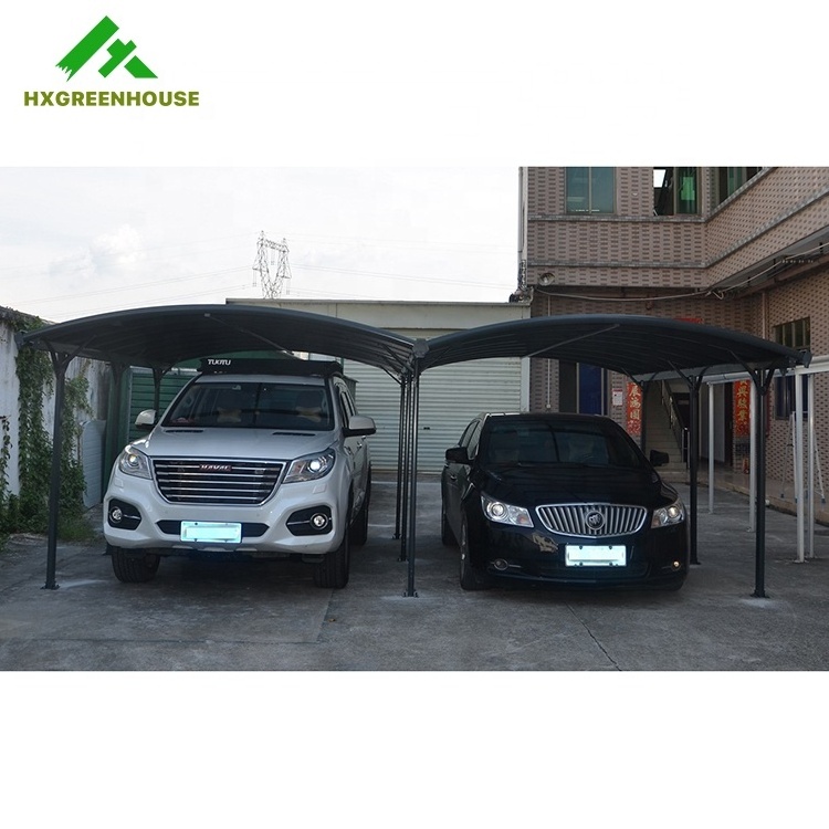 2 post car awning lowes outdoor double metal designs modern poland en aluminium pergola carport with arched polycarbonate  roof