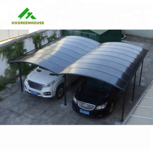 2 post car awning lowes outdoor double metal designs modern poland en aluminium pergola carport with arched polycarbonate  roof