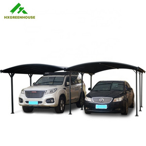 Metal alu 2 post grey winter car ports and shelters double parking garages carport with arched roof