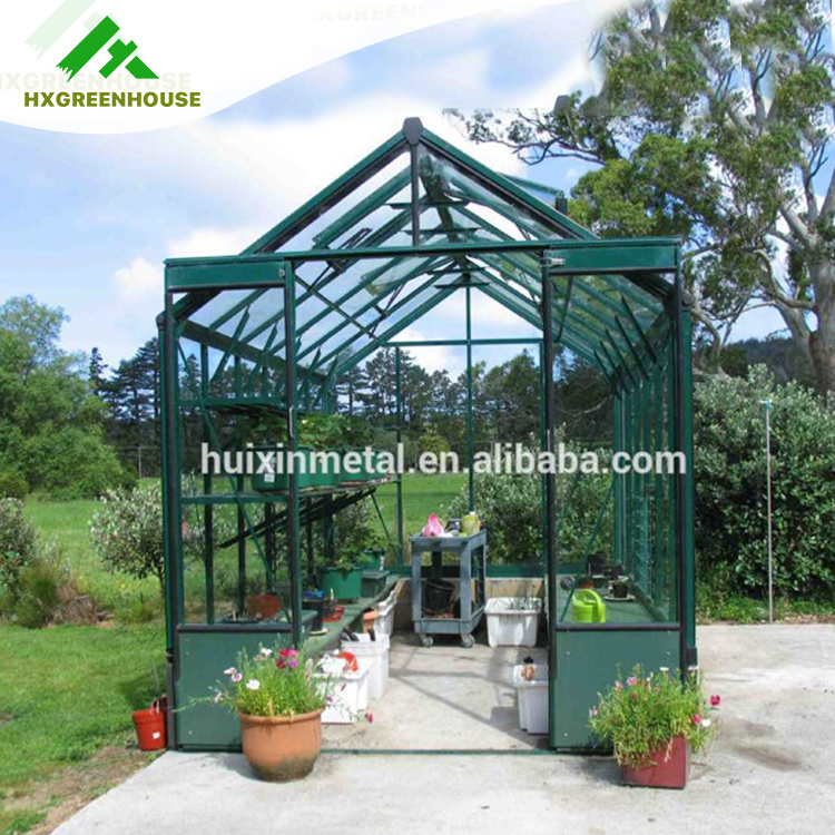 Royal innovative luxury elegant glazing plan tempered glass garden used greenhouse for sale